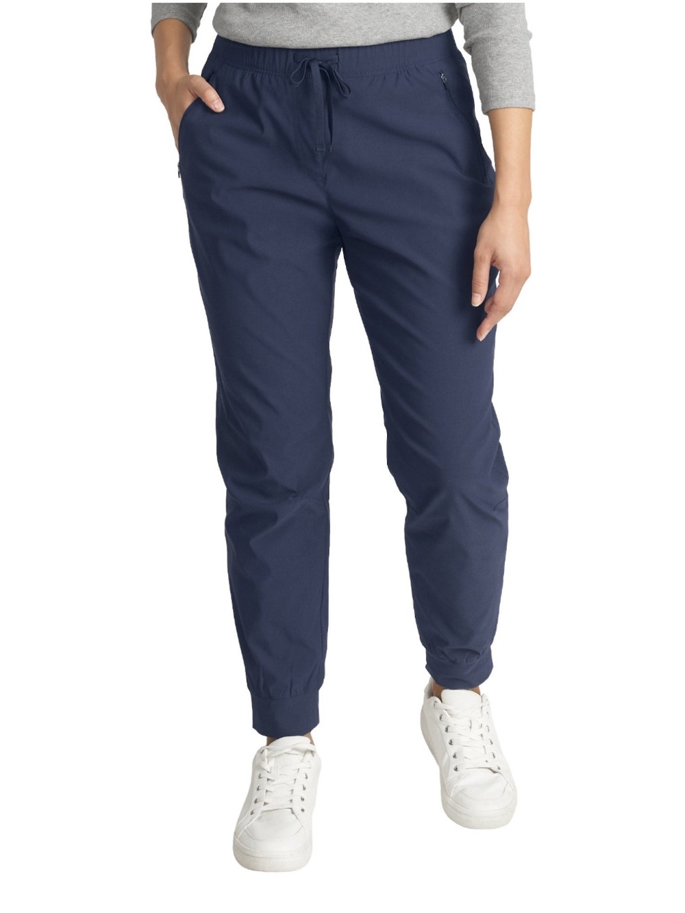 Eddie Bauer Women's Navy Fleece Drawstring Jogger Pants